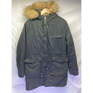 WenVen Women Winter Thicken Fleece Jacket Fur Hooded Military Parka Coat Sz Larg